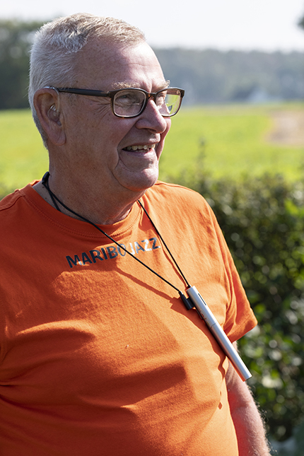 Bent Hansen lever et aktivt liv med nedsat hørelse. Foto: Hanne Loop