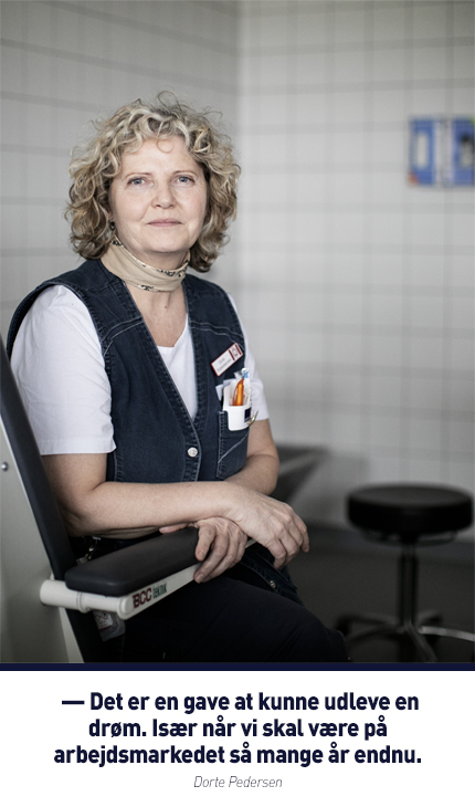 Dorte Pedersen forlod bankverdenen for at læse til sygeplejerske 