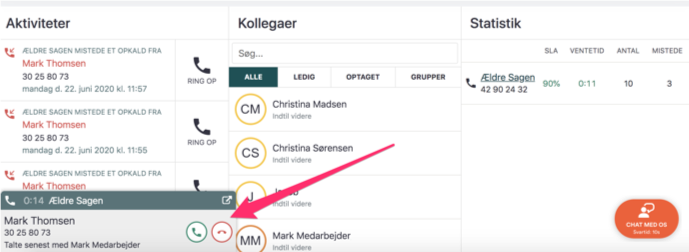 Skærmbillede fra Relatel